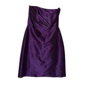 Alfred Sung Strapless Dress Size 12 Majestic Purple Prom Homecoming Wedding